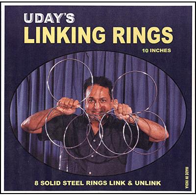 10 inch Linking Rings (8) by Uday - Merchant of Magic