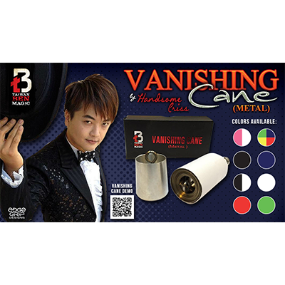 Vanishing Cane (Metal / Yellow) by Handsome Criss and Taiwan Ben Magic - Tricks