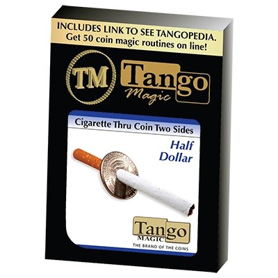 Cigarette Through Half Dollar (Two Sided) by Tango - Merchant of Magic