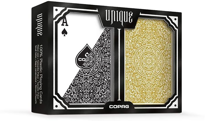 Copag Legacy 4-Color 100% Plastic Playing Cards - Standard Size (Poker)  Regular Index Blue/Red Double Deck