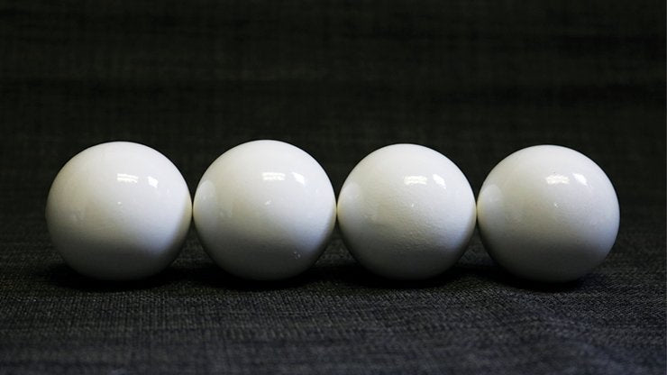 Wooden Billiard Balls (2" White) by Classic Collections - Merchant of Magic
