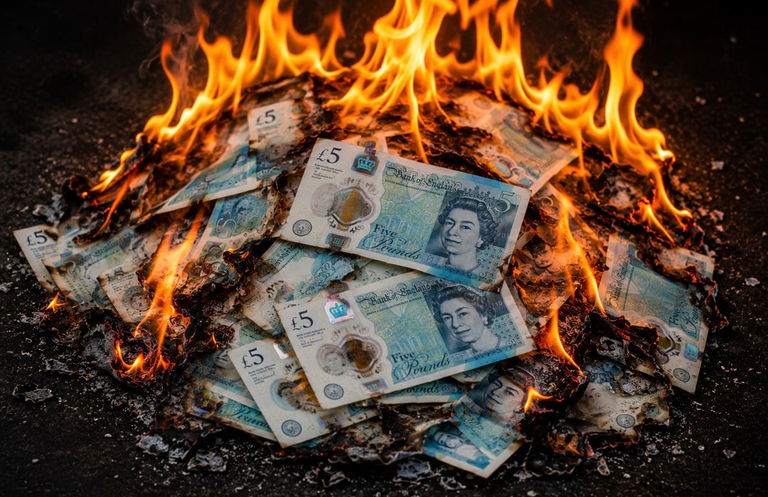 Flash Paper £5 Notes