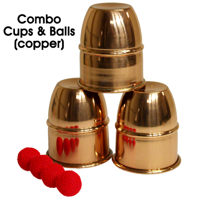 Combo Cups & Balls (Copper) by Premium magic 