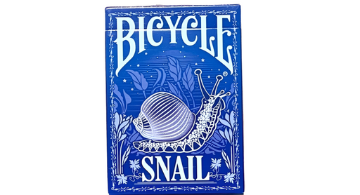Gilded Bicycle Snail (Blue) Playing Cards