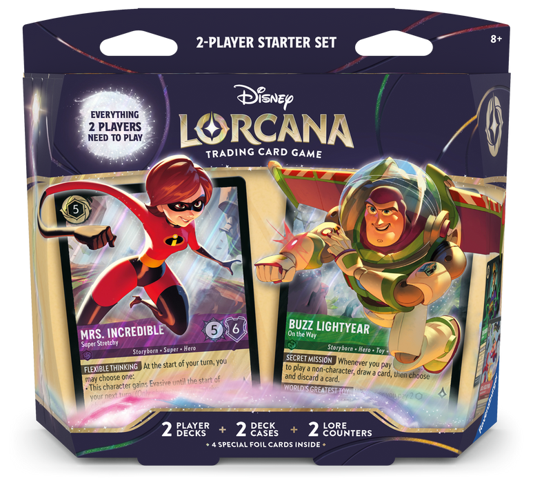 Disney Lorcana: 2-Player Starter Set – Mrs. Incredible & Buzz Lightyear