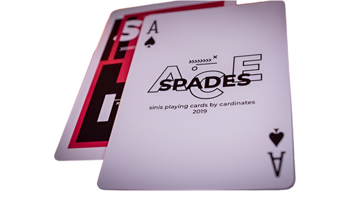 Sinis (Raspberry and Black) Playing Cards by Marc Ventosa - Merchant of Magic Magic Shop