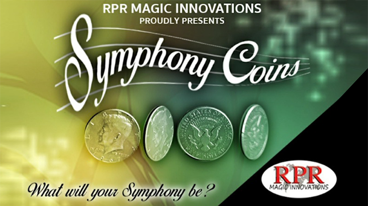 Symphony Coins (US Quarter) Gimmicks and Online Instructions by RPR Magic Innovations 