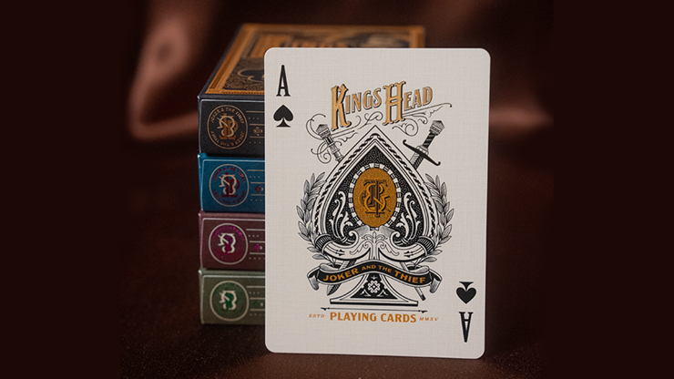 King's Head (Black and Gold Foil) Playing Cards by Joker and the Thief