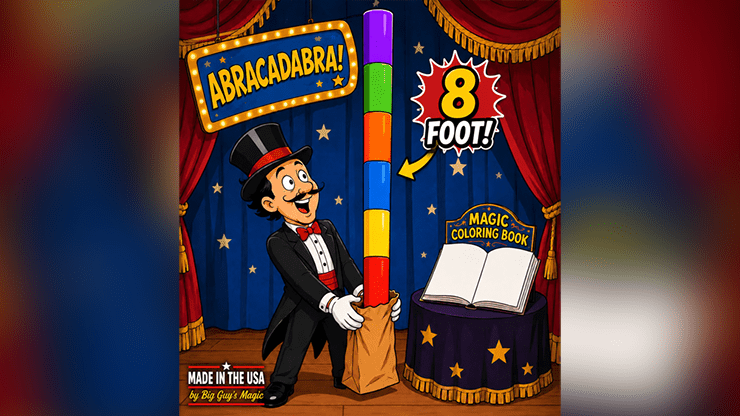 8 Foot Appearing Multi-Color Pole- Colouring Book Kicker Finale - Merchant of Magic
