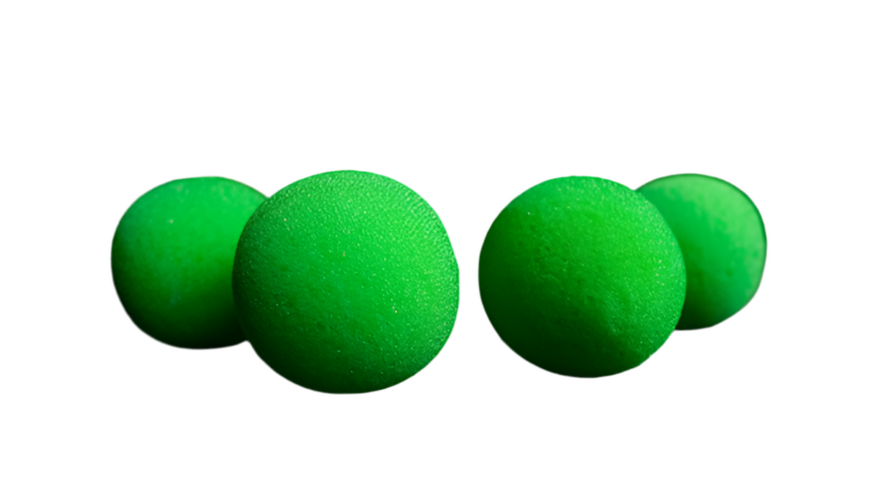 Sponge Balls 4 x Green 2 inch