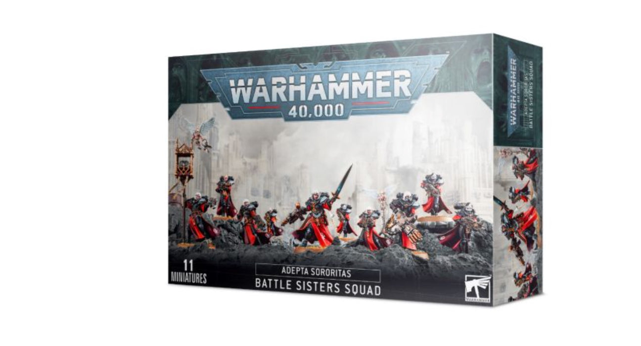 Warhammer 40,000 game box with model soldiers on a white background