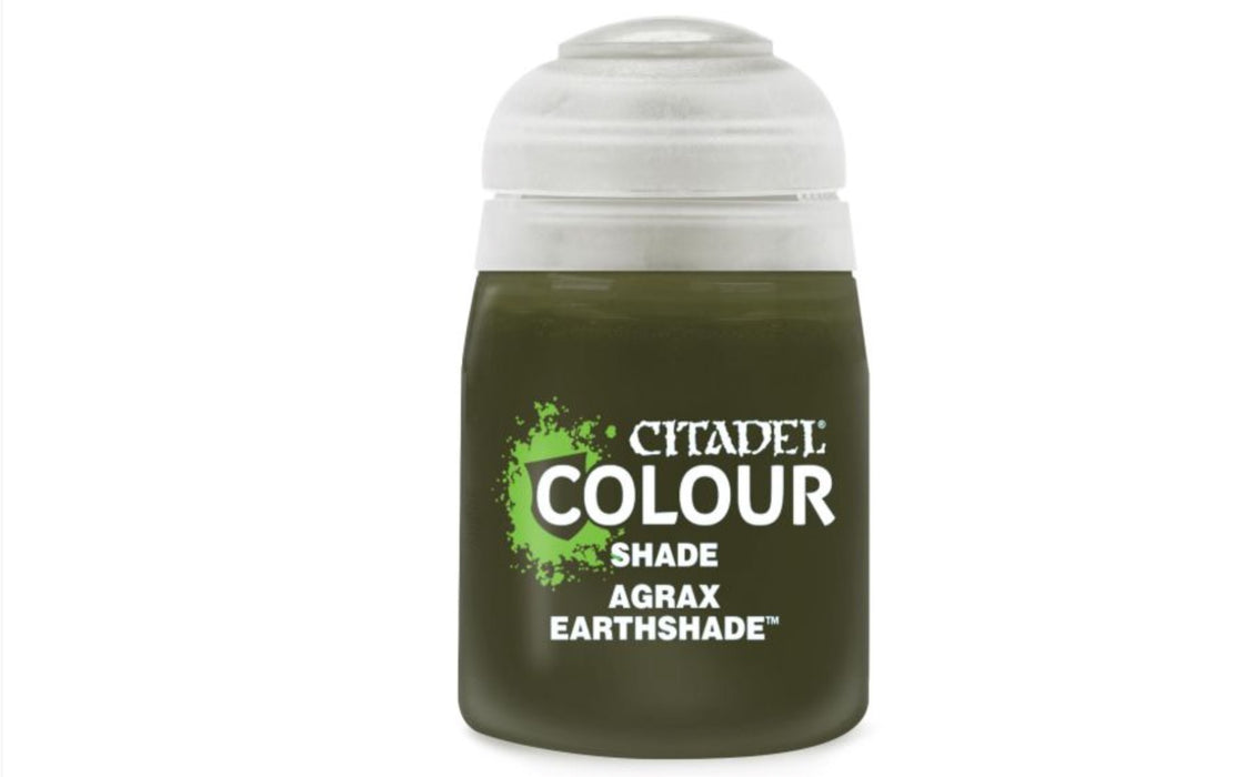 Green paint bottle with 'Citadel Colour' label on a white background
