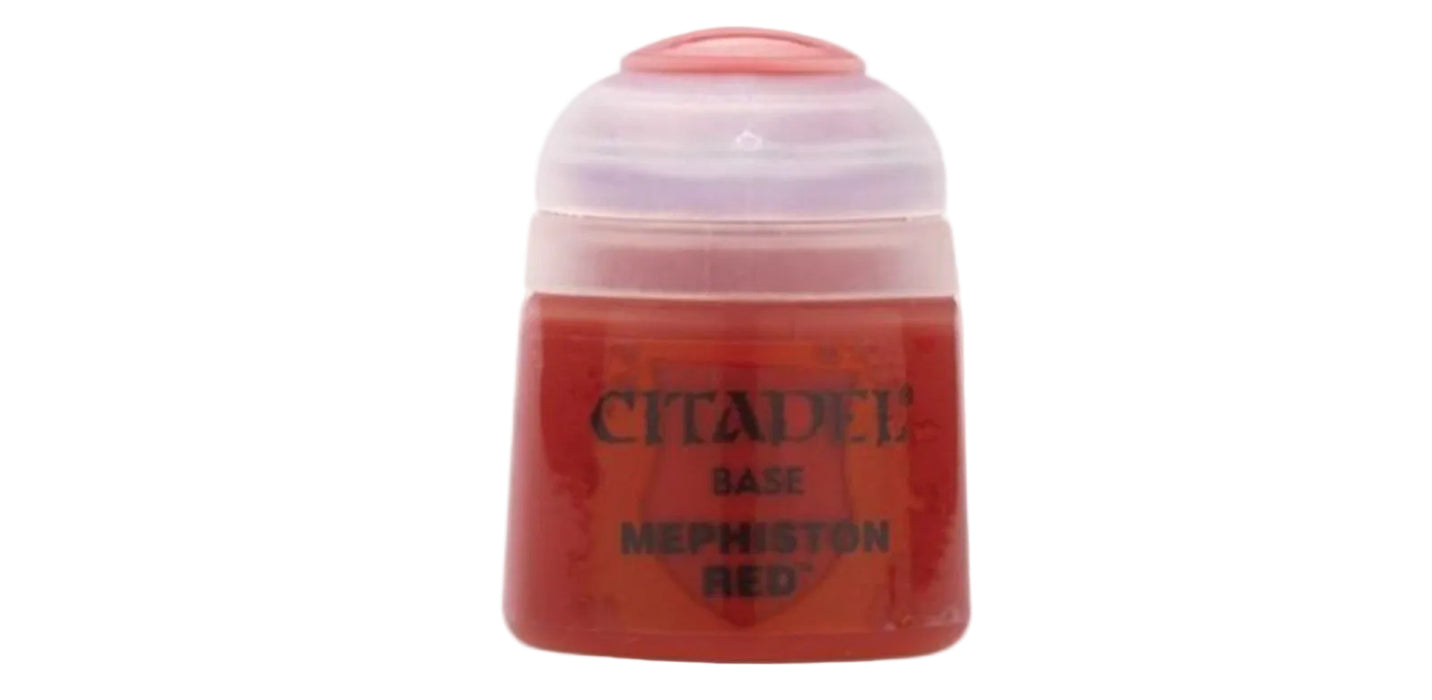 Red paint jar labeled 'Citadel' on a white background
