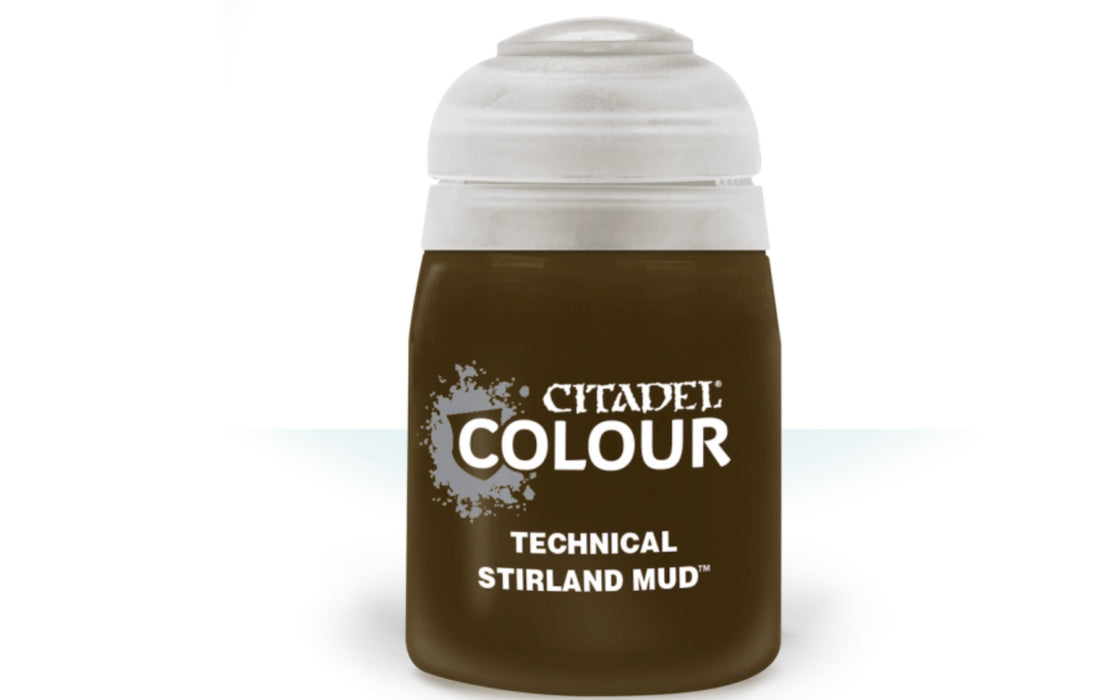  Citadel Colour Technical Stirland Mud paint can on a white background