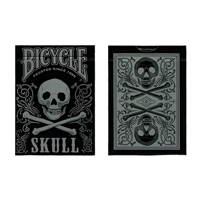 Bicycle Skull Metallic (Silver) by Gambler's Warehouse