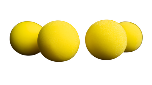 Sponge Balls 4 x Yellow 1.5 inch