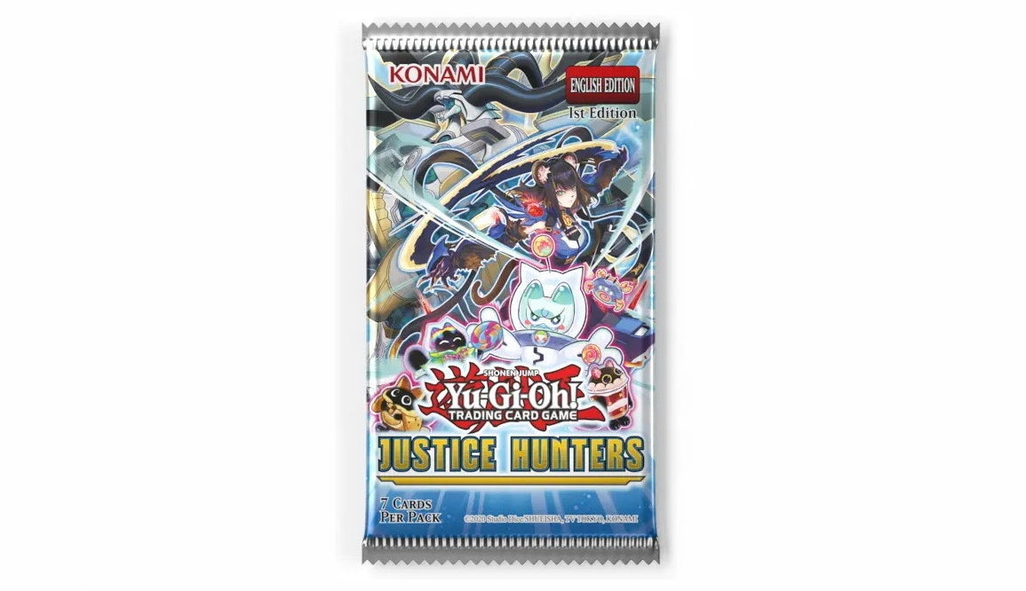 Yu Gi Oh Justice Hunters 1st Edition Booster Pack - Merchant of Magic Magic Shop