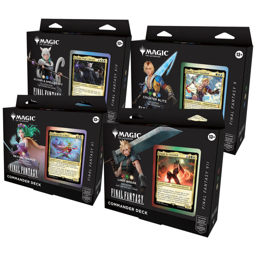 Magic The Gathering: FINAL FANTASY Commander Deck - Set of 4 - Merchant of Magic Magic Shop