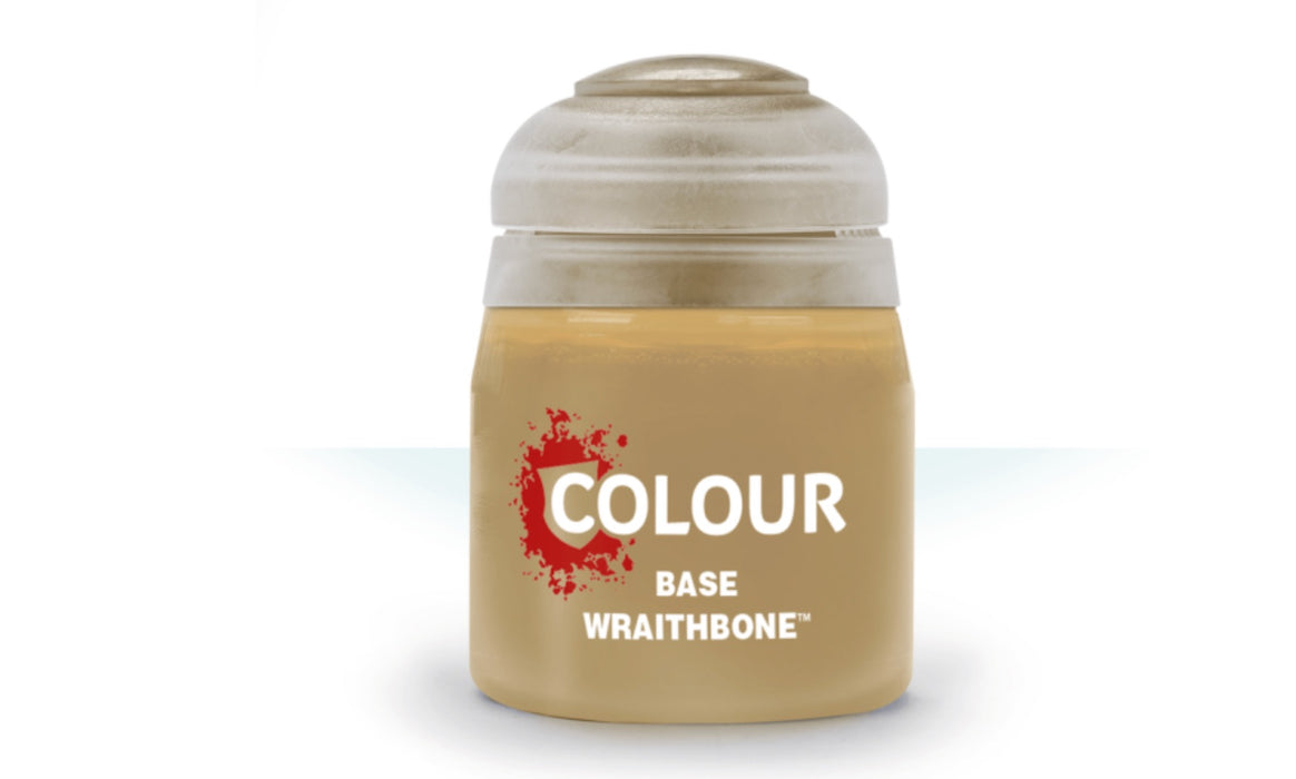 Paint can labeled 'COLOUR BASE WRAITHBONE' on a white background