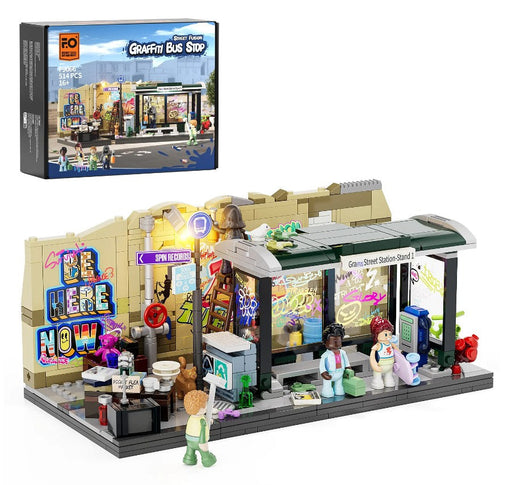 Graffiti Bus Stop by FunWhole LumiBricks UK - Merchant of Magic Magic Shop