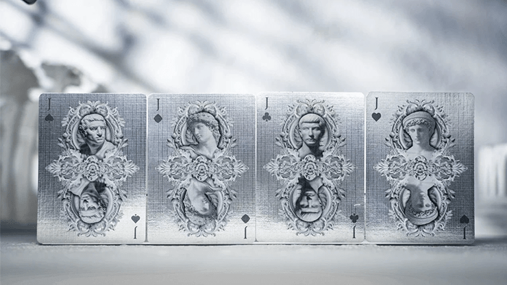 Alabaster Michelangelo Luxury Playing Cards by TCC Fashion - Merchant of Magic