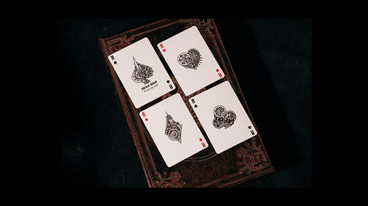 Black Metallic Foil Mortalis Machina Edition Playing Cards - Merchant of Magic