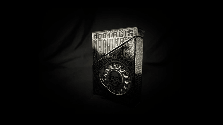 Black Metallic Foil Mortalis Machina Edition Playing Cards - Merchant of Magic