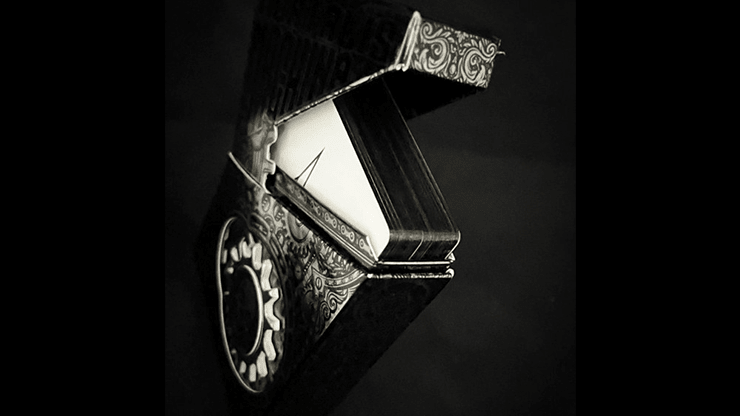 Black Metallic Foil Mortalis Machina Edition Playing Cards - Merchant of Magic