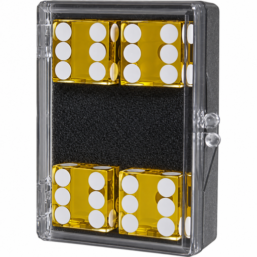 Dice 4-pack yellow Near-precision 19mm (casino) - Merchant of Magic Magic Shop