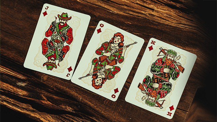 Gunslingers Poker (Red) Playing Cards - Merchant of Magic