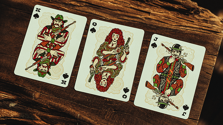 Gunslingers Poker (Red) Playing Cards - Merchant of Magic
