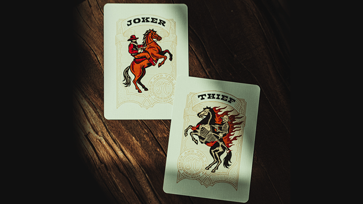 Gunslingers Poker (Red) Playing Cards - Merchant of Magic