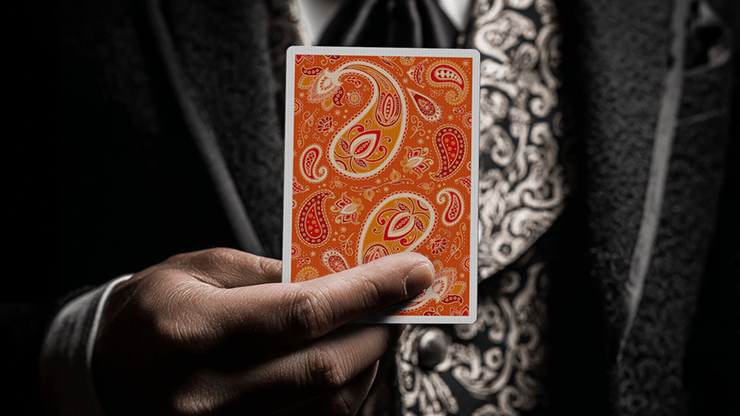 Paisley Ton sur Ton Poudre Orange Foil Designer's Choice - Merchant of Magic