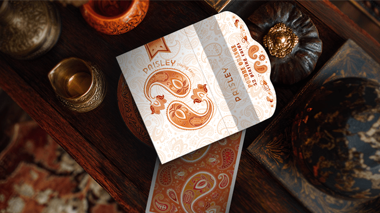 Paisley Ton sur Ton Poudre Orange Foil Designer's Choice - Merchant of Magic