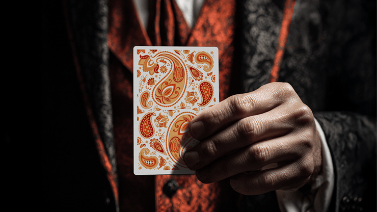 Paisley Ton sur Ton Poudre Orange workers Deck - Merchant of Magic