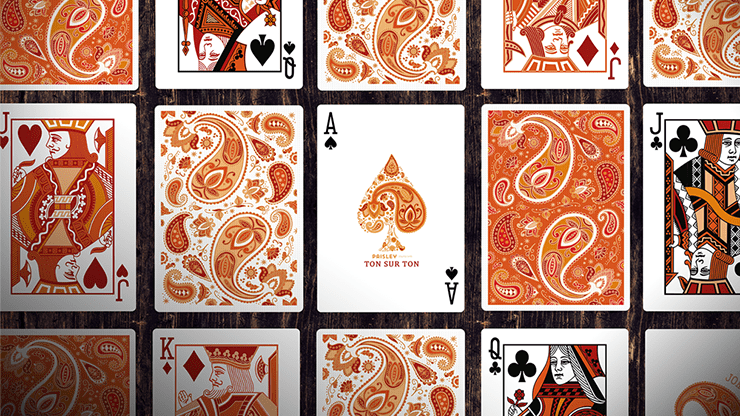 Paisley Ton sur Ton Poudre Orange workers Deck - Merchant of Magic