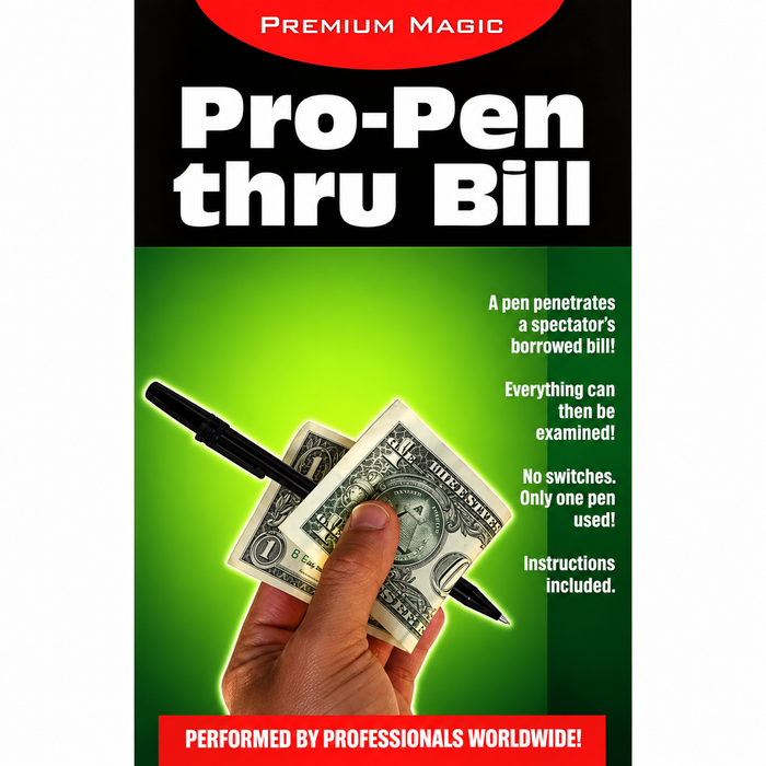 Pro Pen Through Bill by Premium Magic