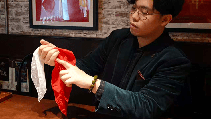 Red & White Beyond the Secret -Ethan Yip's Color Changing Silk Routine - Merchant of Magic