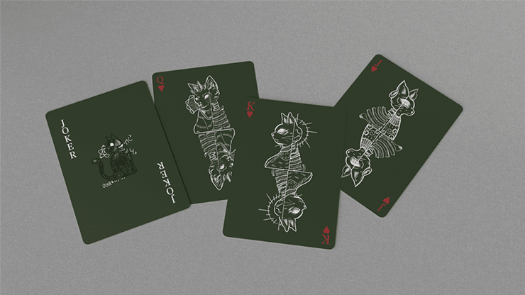 Schrodinger's Cat: Alive Green Edition Playing Cards - Merchant of Magic