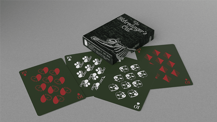 Schrodinger's Cat: Alive Green Edition Playing Cards - Merchant of Magic
