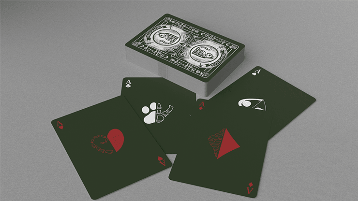 Schrodinger's Cat: Alive Green Edition Playing Cards - Merchant of Magic