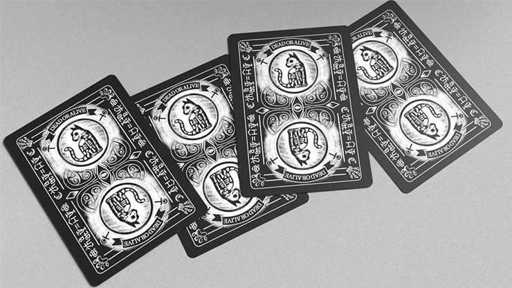 Schrodinger's Cat: Quantum Gilded Dead Black Playing Cards - Merchant of Magic