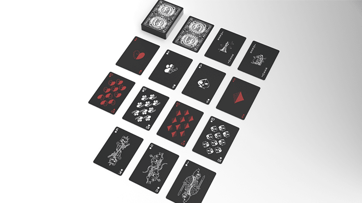 Schrodinger's Cat: Quantum Gilded Dead Black Playing Cards - Merchant of Magic