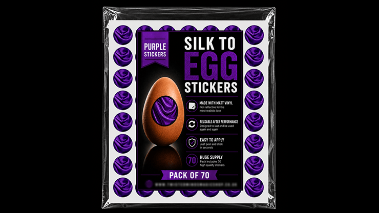 Silk to Egg Stickers (Purple) Pack of 70 - Merchant of Magic