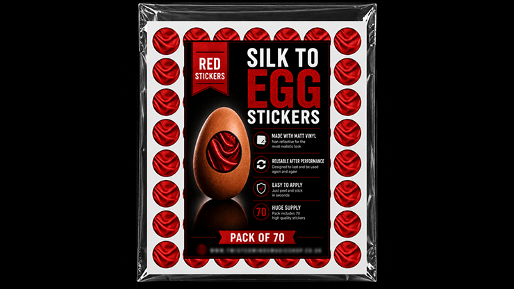 Silk to Egg Stickers (RED) Pack of 70 - Merchant of Magic