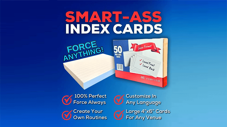 Smart-Ass Index Cards by Bill Abbott - Merchant of Magic