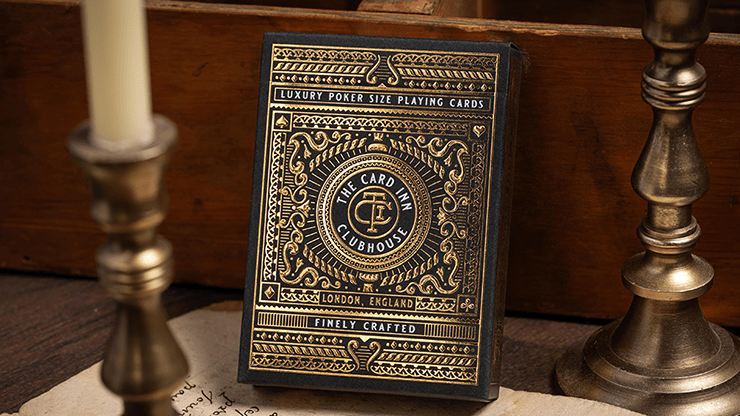 TCI Clubhouse (Black) Playing Cards - Merchant of Magic