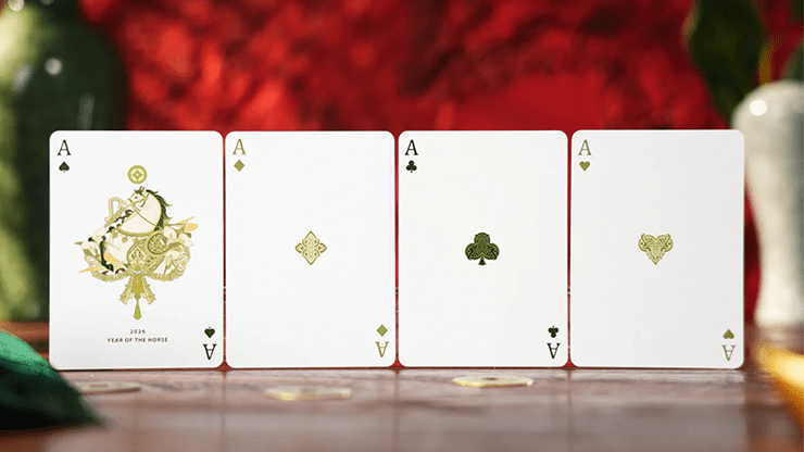 Year of the Horse (Green) Playing Cards by TCC Fashion - Merchant of Magic