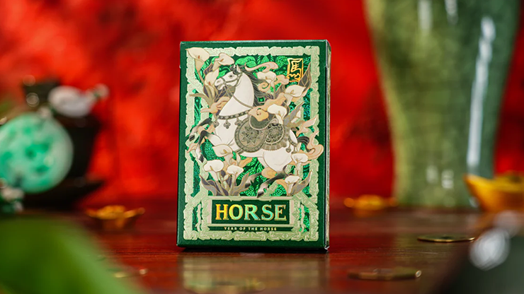 Year of the Horse (Green) Playing Cards by TCC Fashion - Merchant of Magic