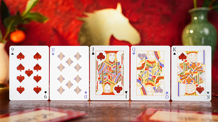 Year of the Horse (Red) Playing Cards by TCC Fashion - Merchant of Magic